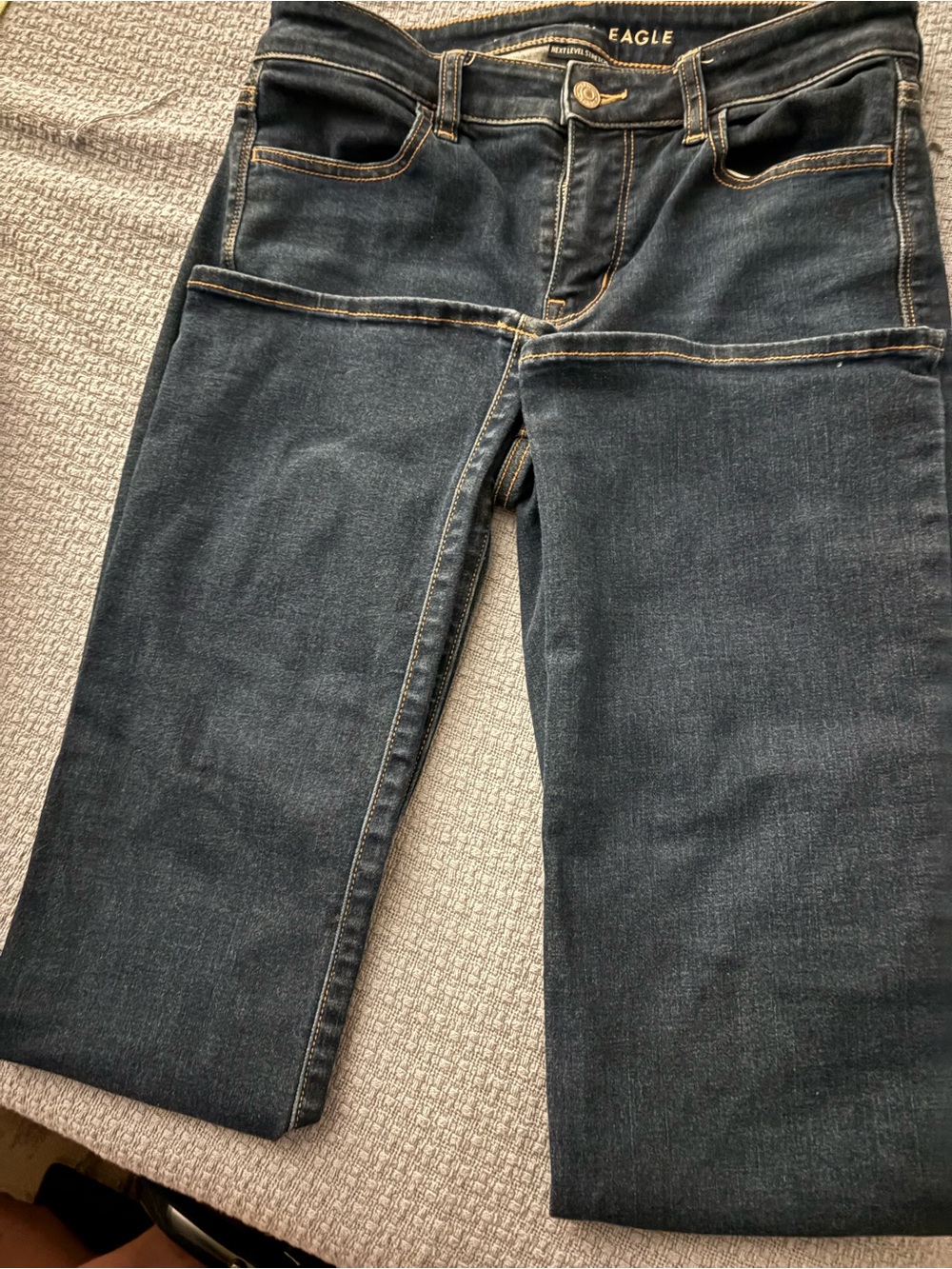 American Eagle Women’s Dark Blue Kick Boot Jeans